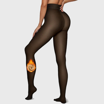 BOGO Sheer Fleece Lined Leggings – Ultra-Warm, High-Waisted Winter Tights