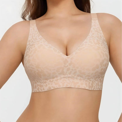 Wireless Comfy Push Up Jelly Bra - Leopard Limited Edition