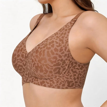 Wireless Comfy Push Up Jelly Bra - Leopard Limited Edition