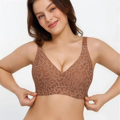 Wireless Comfy Push Up Jelly Bra - Leopard Limited Edition